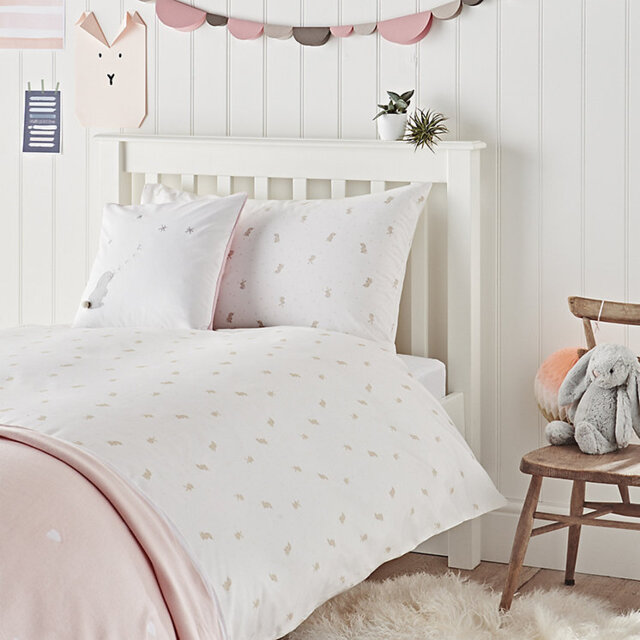 The White Company Easy Care Sleepy Bunny Bed Linen Set - Single
