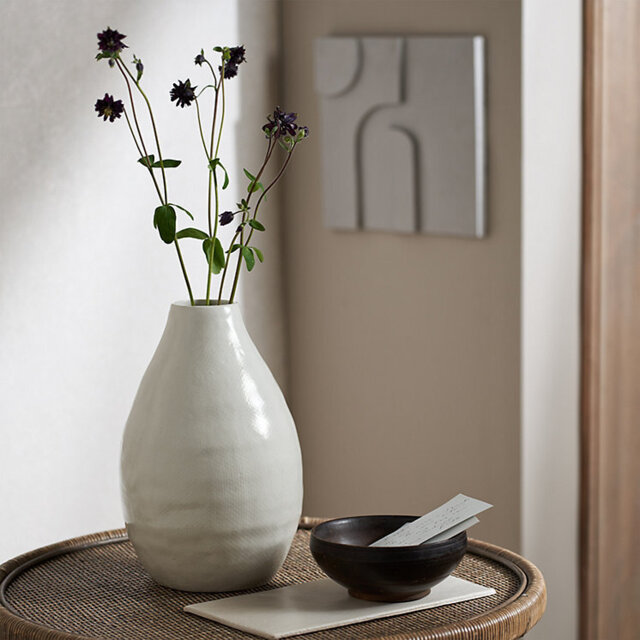 The White Company Marley Glazed Vase - Large, Natural, Size: One Size