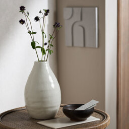 The White Company Marley Glazed Vase - Large, Natural, Size: One Size - thumbnail 1