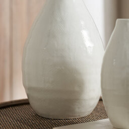 The White Company Marley Glazed Vase - Large, Natural, Size: One Size - thumbnail 2