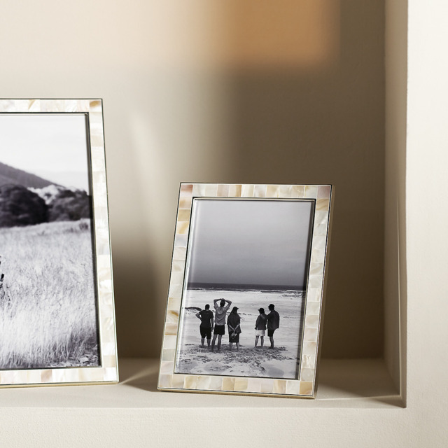 The White Company Mother of Pearl Photo Frame - 5x7”, White, Size: One Size - image 1