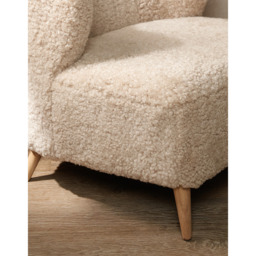 The White Company Calvert Sheepskin Chair, Pearl, Size: One Size - thumbnail 2