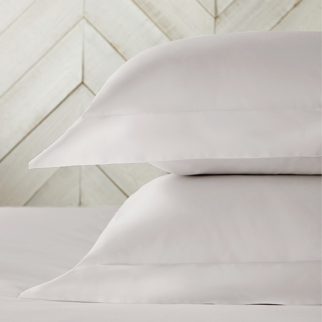 The White Company Essentials Egyptian Cotton Oxford Pillowcase with Border - Single