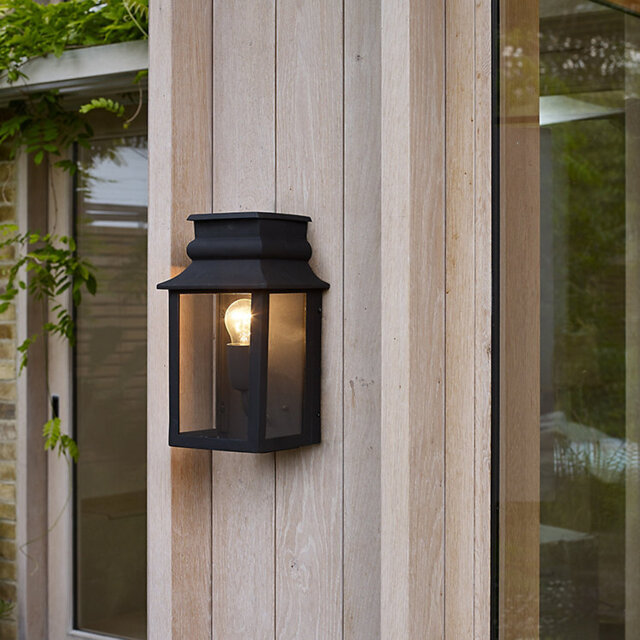 The White Company Black Langham Outdoor Wall Lantern, Black, Size: One Size - image 1
