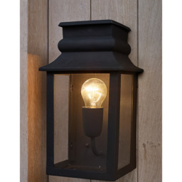 The White Company Black Langham Outdoor Wall Lantern, Black, Size: One Size - thumbnail 2