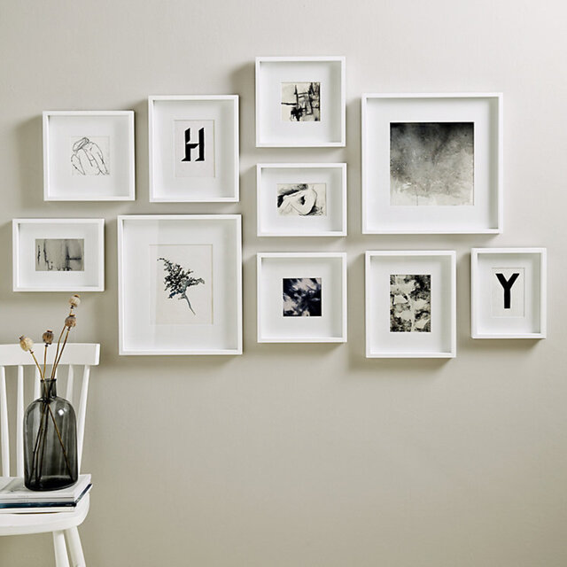 The White Company Picture Gallery Large Wall Photo Frame Set, White, Size: One Size