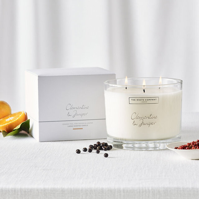 The White Company Clementine & Juniper Large Candle, No Colour, Size: One Size - image 1