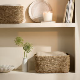 The White Company Rectangular Storage Basket, Natural, Size: One Size