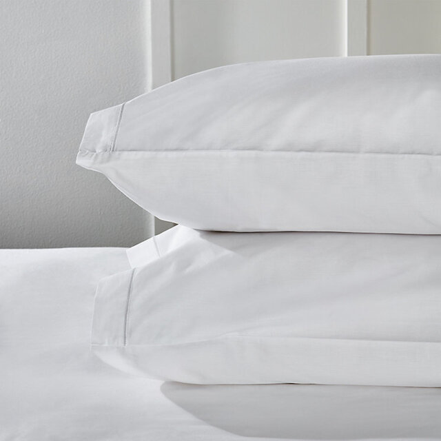 The White Company Single Row Cord Egyptian Cotton Classic Pillowcase - Single