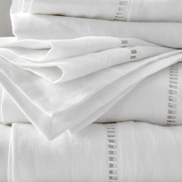 The White Company Santorini Linen Flat Sheet