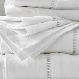 The White Company Santorini Linen Flat Sheet