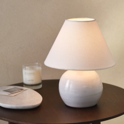 The White Company Findon Portable Table Lamp, Soft Grey, Size: One Size