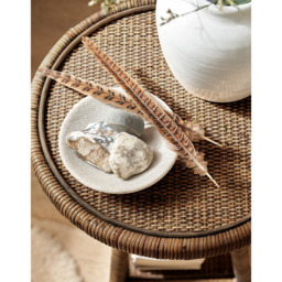 The White Company Cartmel Rattan Side Table, Natural, Size: One Size - thumbnail 2