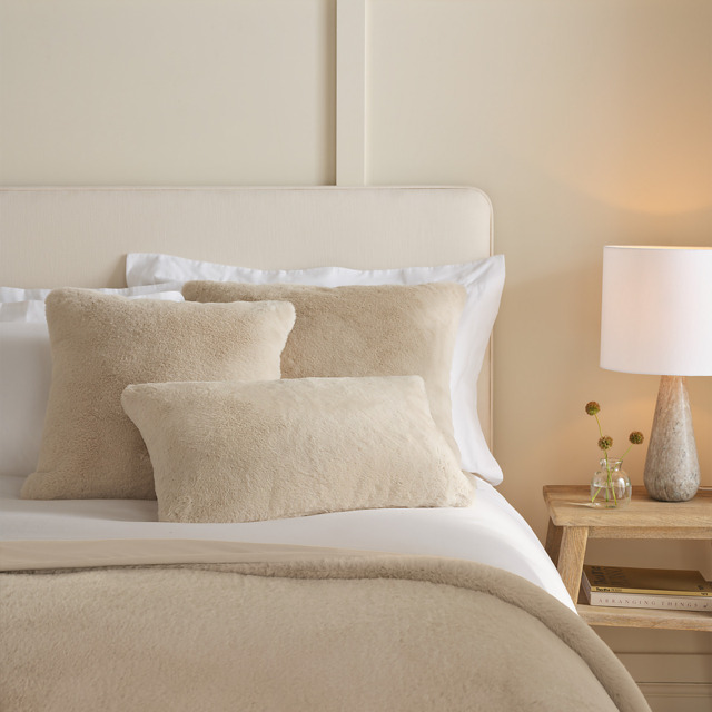 The White Company Super Soft Faux Fur Cushion Cover