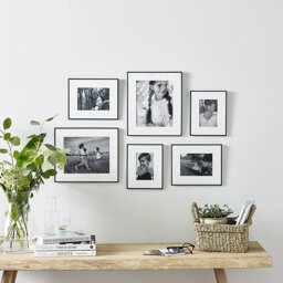 The White Company Fine Black Small Picture Gallery Wall, Black, Size: One Size - thumbnail 1