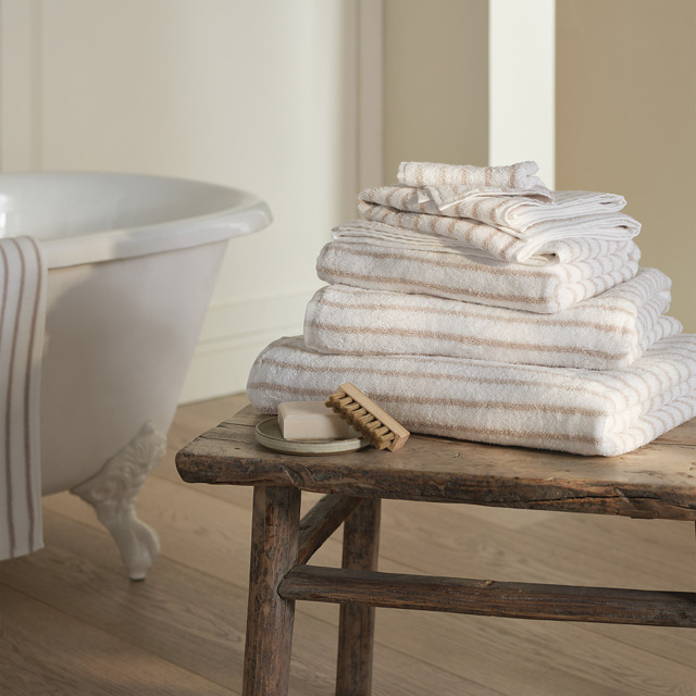 The White Company Thin Stripe Towels