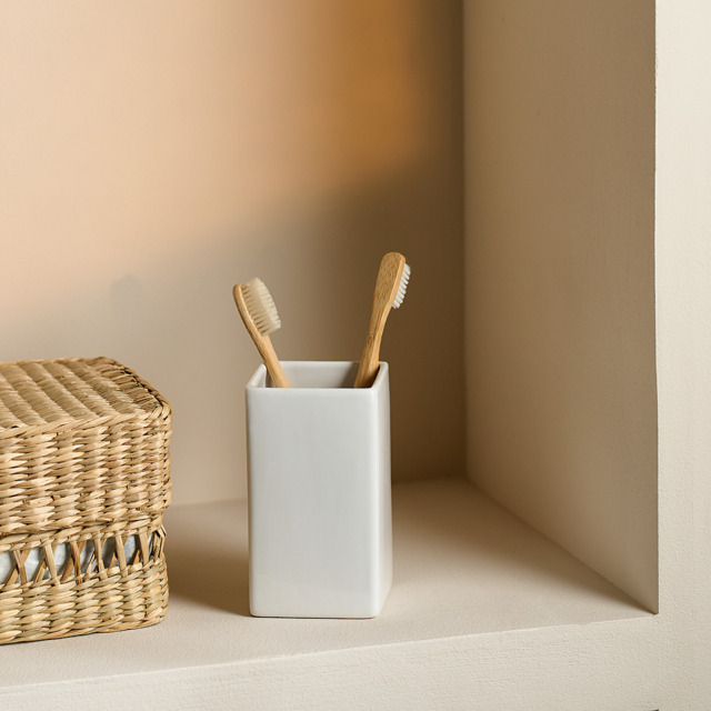 The White Company Morston Toothbrush Holder, White, Size: One Size - image 1