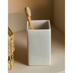 The White Company Morston Toothbrush Holder, White, Size: One Size - thumbnail 2