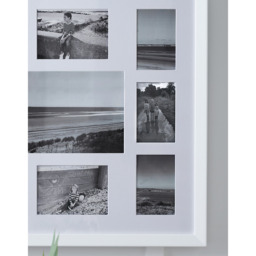 The White Company 9 Aperture Wood Photo Frame, White, Size: One Size - thumbnail 2
