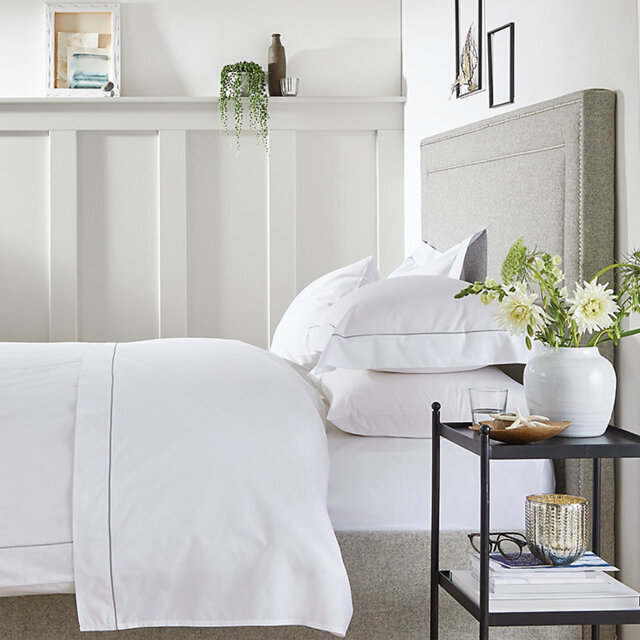 The White Company Single Row Cord Cotton Duvet Cover Set