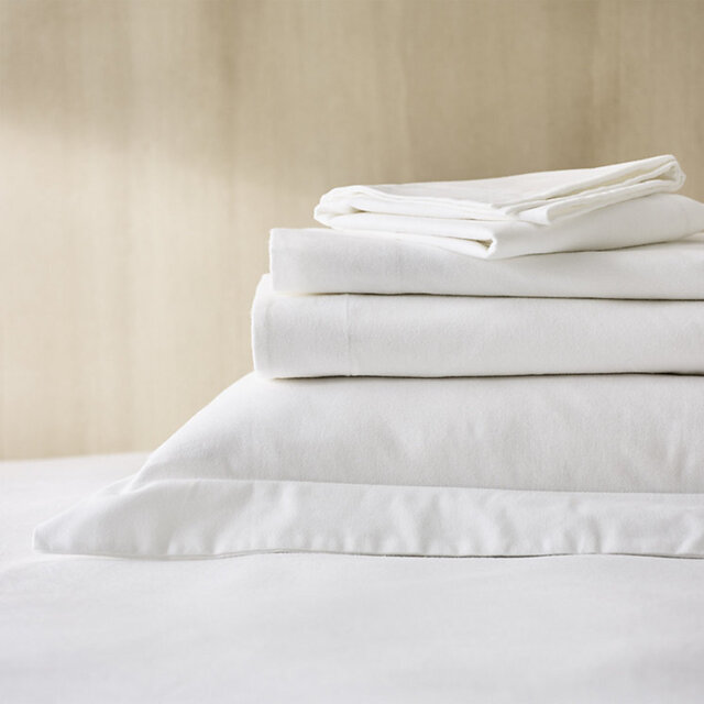 The White Company Velvet Touch Brushed Cotton Flat Sheet