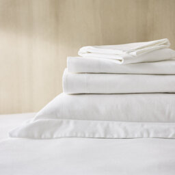 The White Company Velvet Touch Brushed Cotton Flat Sheet