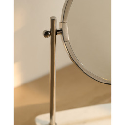 The White Company Larton Double Sided Marble Vanity Mirror, White, Size: One Size - thumbnail 2