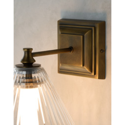 The White Company Cambridge Rechargeable Wall Light, Antique Brass/Clear, Size: One Size - thumbnail 2