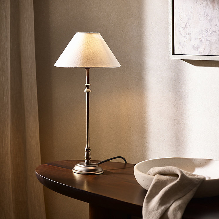 The White Company Worthen Brass Table Lamp, Antique Brass, Size