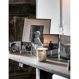The White Company Fine Silver Triple Aperture Hinged Photo Frame - 3x3”, Silver, Size: One Size - thumbnail 2