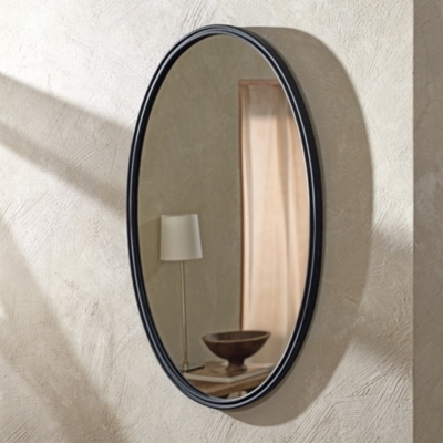 The White Company Bridport Oval Mirror, Black, Size: One Size - image 1