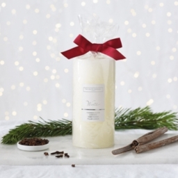 Winter Pillar Candle - Festive Cinnamon, Clove and Orange Scent - thumbnail 1