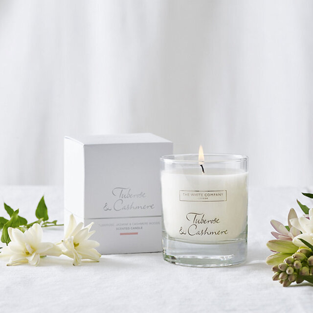 The White Company Tuberose & Cashmere Signature Candle, No Colour, Size: One Size - image 1