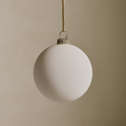The White Company White Matte Bauble - 8cm, White - thumbnail 2