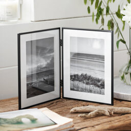 The White Company Fine Black Double-Hinged Frame - 5x7”, Black, Size: One Size - thumbnail 1