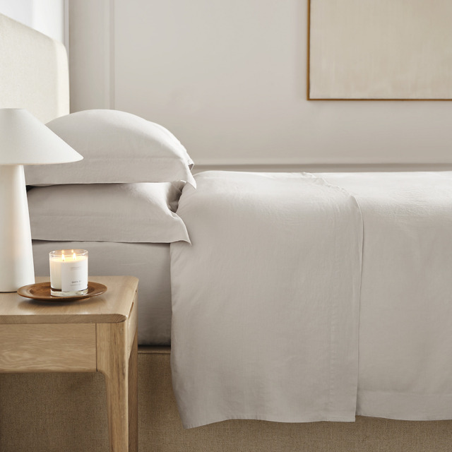 The White Company Pure Linen Flat Sheet