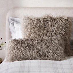 The White Company Tibetan Sheepskin Cushion - Medium Square
