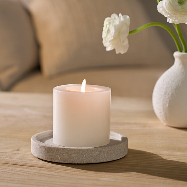 The White Company Sandstone Candle Plate - Medium, Natural, Size: One Size - image 1