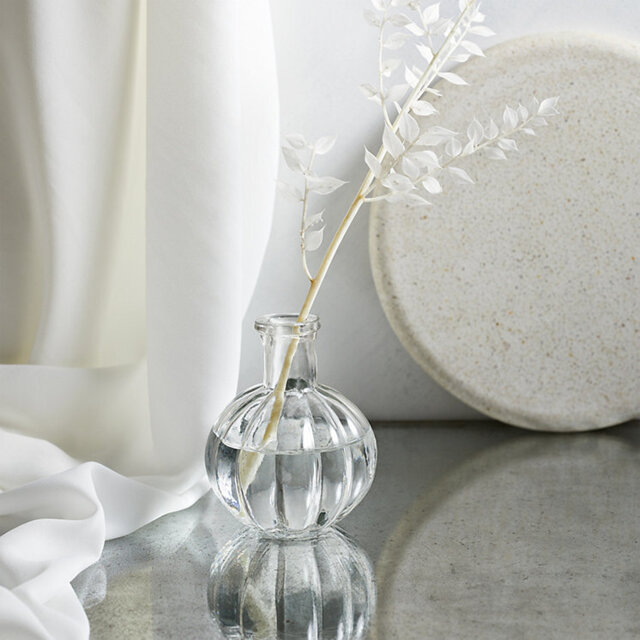 The White Company Ribbed Bud Vase, Clear, Size: One Size - image 1