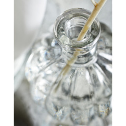 The White Company Ribbed Bud Vase, Clear, Size: One Size - thumbnail 2