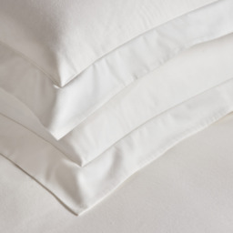 The White Company Velvet Touch Brushed Cotton Oxford Pillowcase Hemstitch - Single