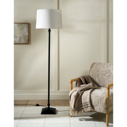 The White Company Harris Floor Lamp - Black, Natural/Black, Size: One Size - thumbnail 2