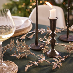 The White Company 180cm Glitter Pre-Lit Garland, Champagne - thumbnail 2