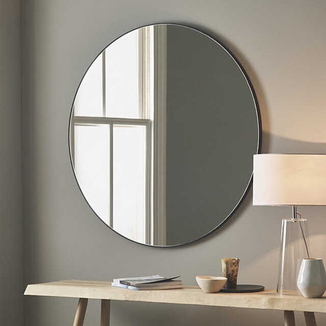 The White Company Chiltern Fine Metal Round Mirror, Black, Size: One Size - image 1