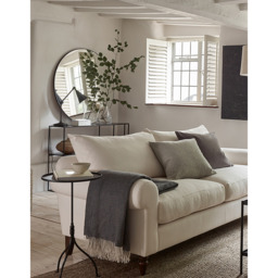 The White Company Chiltern Fine Metal Round Mirror, Black, Size: One Size - thumbnail 2
