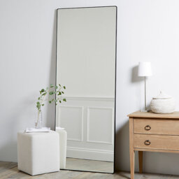 The White Company Chiltern Fine Metal Full Length Mirror, Black, Size: One Size