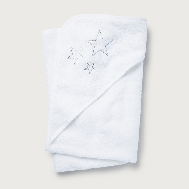 The White Company Organic Cotton Star Hooded Towel