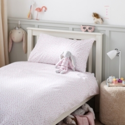 The White Company Easy-Care Effie Bed Linen Set, White/Pink, Size: Cot Bed