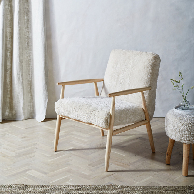 The White Company Sheepskin Chair, Pearl, Size: One Size - image 1
