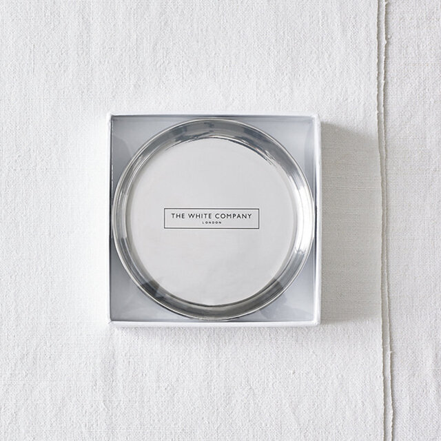 The White Company Candle & Diffuser Plate, Silver, Size: One Size